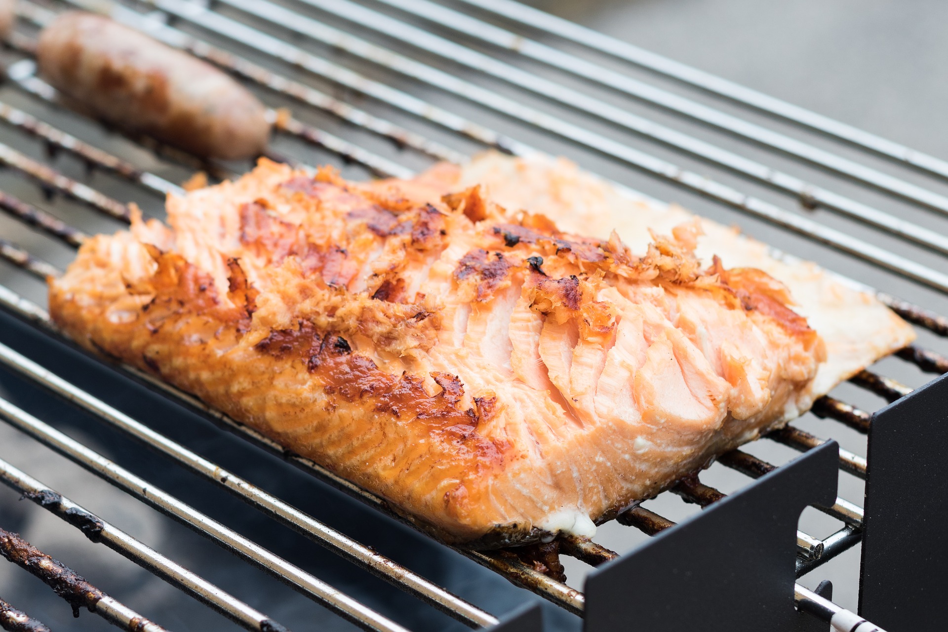 Lachs in Grünteemarinade