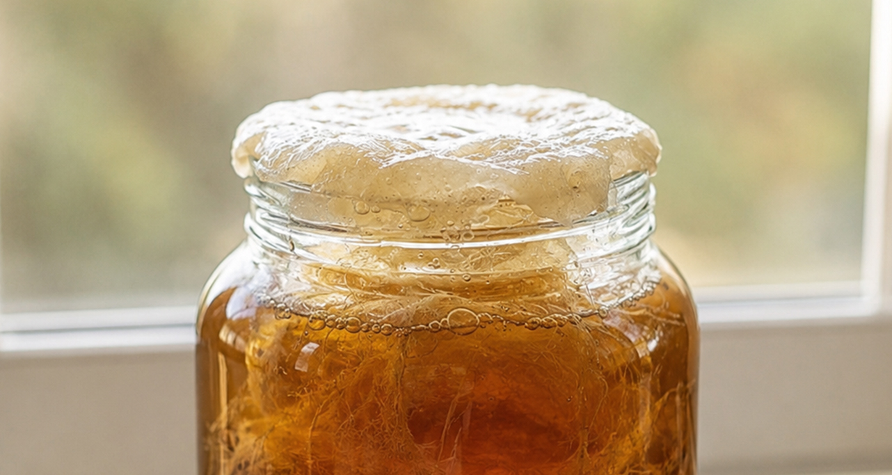 Kombucha schäumt über