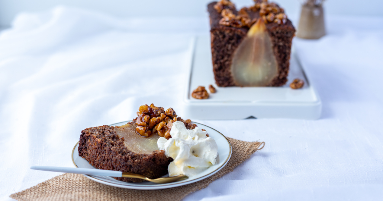 Low carb Birnen Kuchen aus der Kastenform