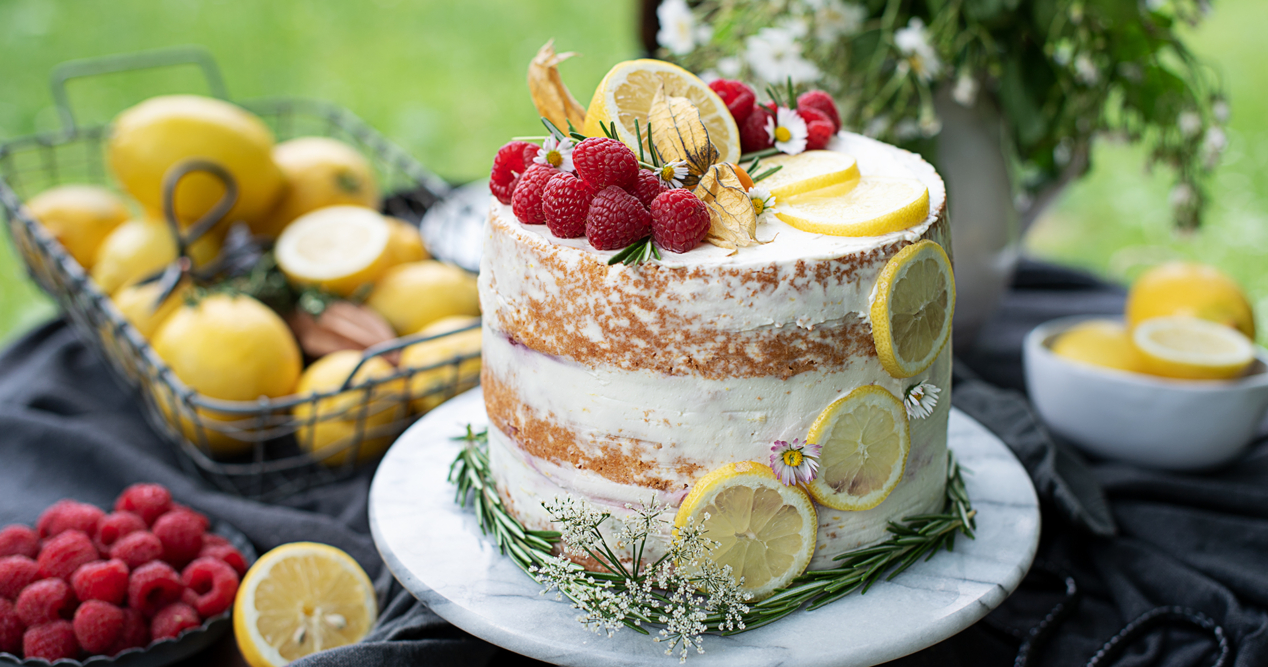 Zitronen Himbeer Torte