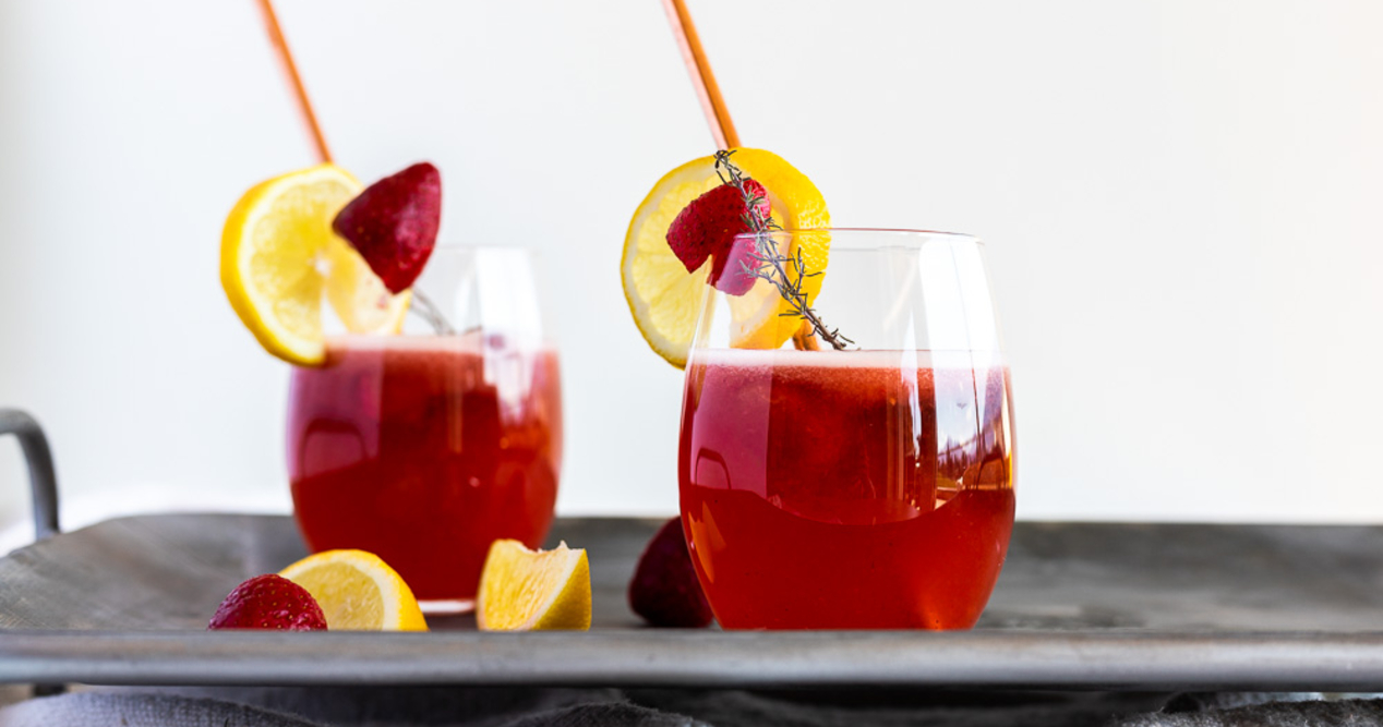 Zuckerfreie Erdbeerlimonade