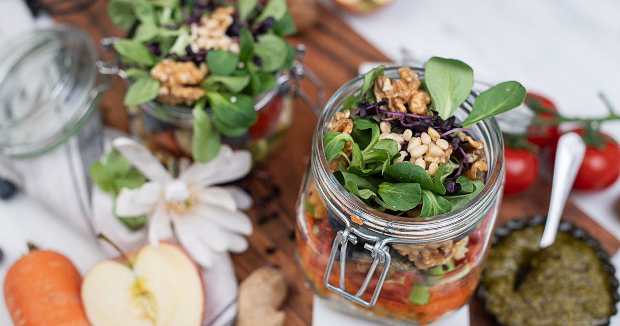 Salat im Glas to Go
